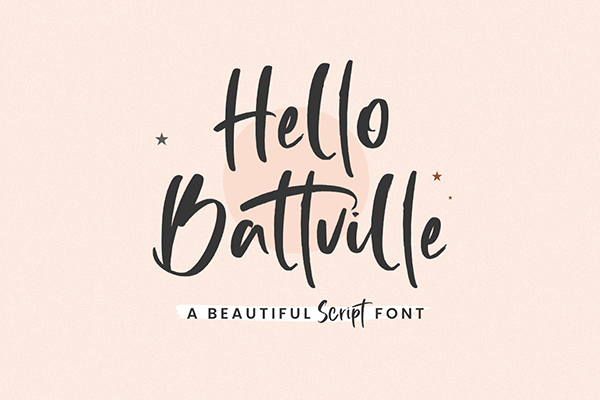 Hello Battville Script Font
