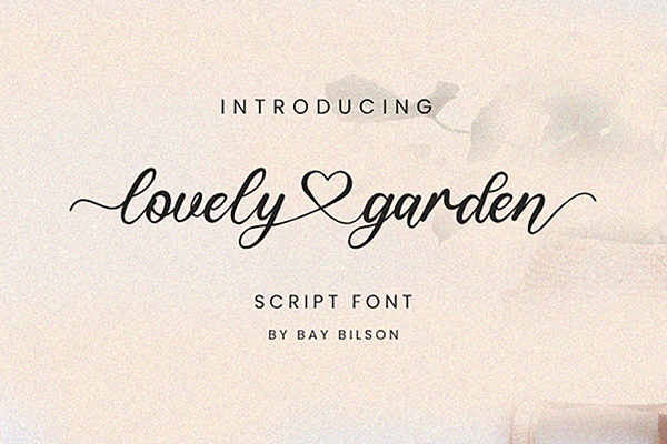 Lovely Garden Script Font