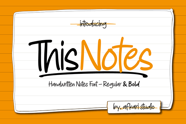 This Notes - Handwritten Font