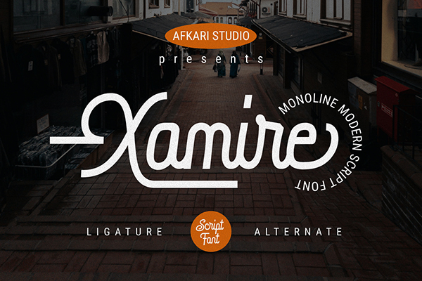 Xamire - Monoline Script Font