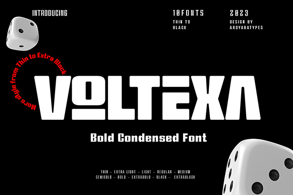 Voltexa Font Bold Condensed