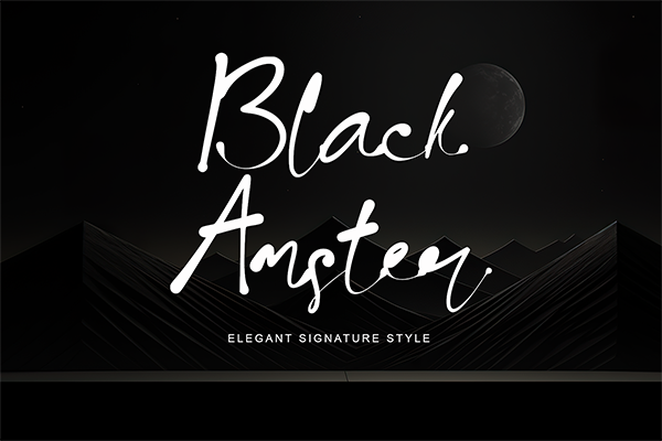 Black Amster - Script Font