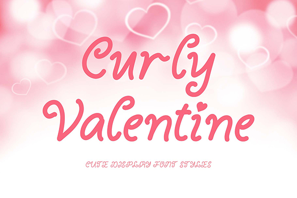 Curly Valentine - Display Font