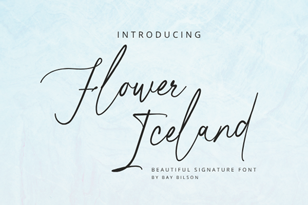Flower Iceland - Script Font