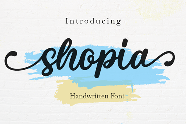 Shopia - Modern Script Font