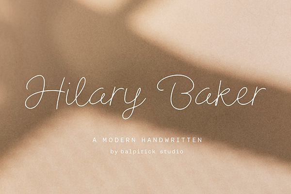 Hilary Baker - Script Font