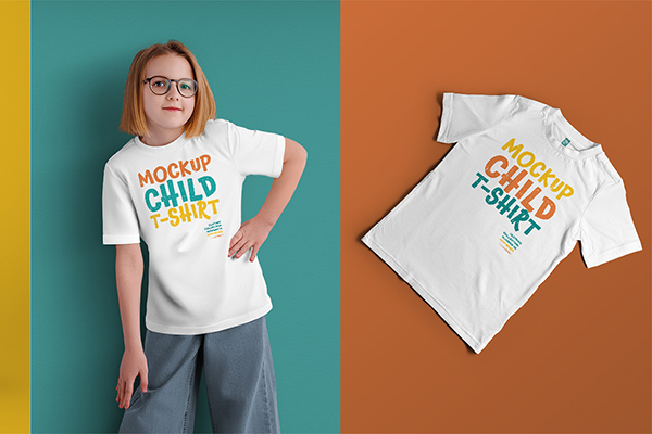 Kids T-Shirt Mockup Set