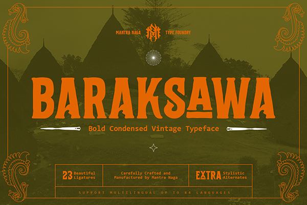Baraksawa - Bold Vintage Font