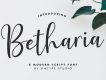 Betharia Script Font