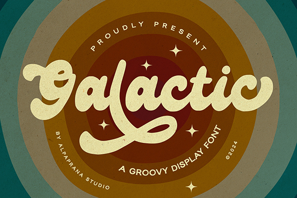 Galactic - Groovy Font
