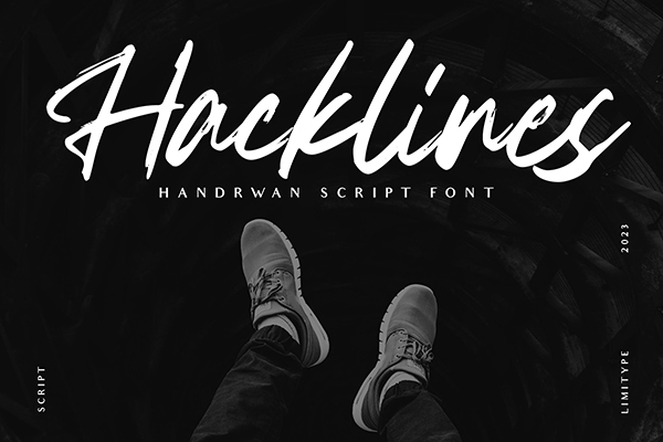 Hacklines - Handrawn Script Font