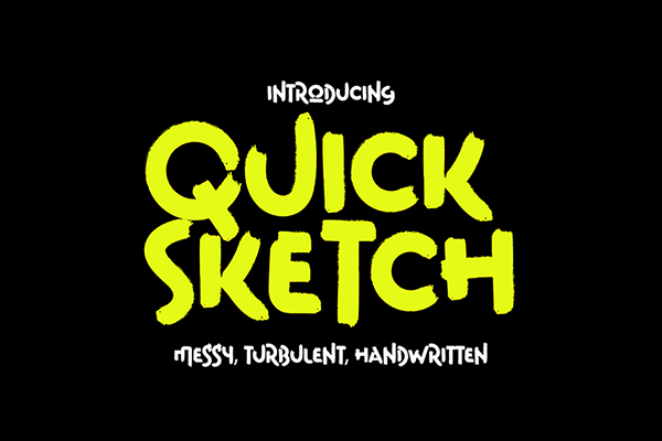 Quick Sketch - Display Font