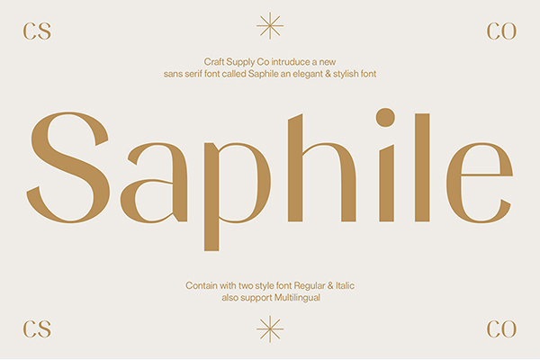 Saphile - Stylish Display Font