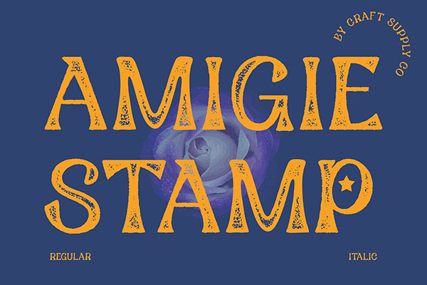 Amigie Stamp Display Font
