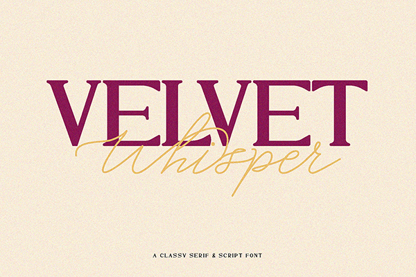Velvet Whisper - Font Duo