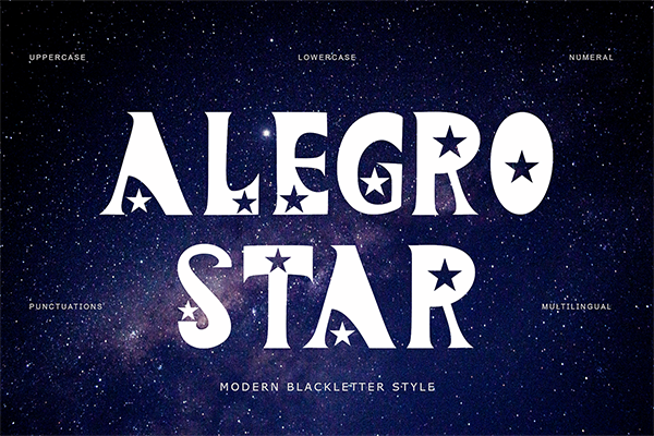 Alegro Star Display Font