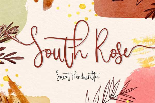 South Rose - Handwritten Font