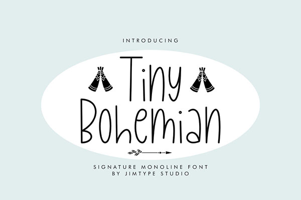 Tiny Bohemian Font