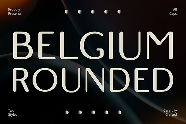 Belgium Rounded - Display Font