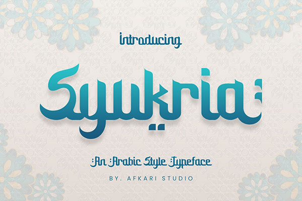 Syukria - Arabic Style Typeface