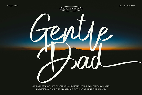 Gentle Dad - Script Font
