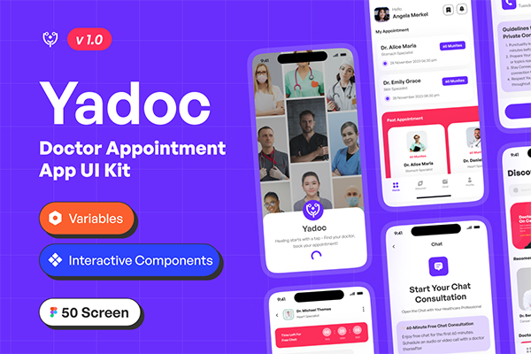 Yadoc - Doctor Appointment UI KIT