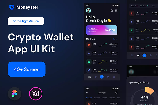 Moneyester Wallet App UI Kit