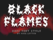 Black Flames - Display Font