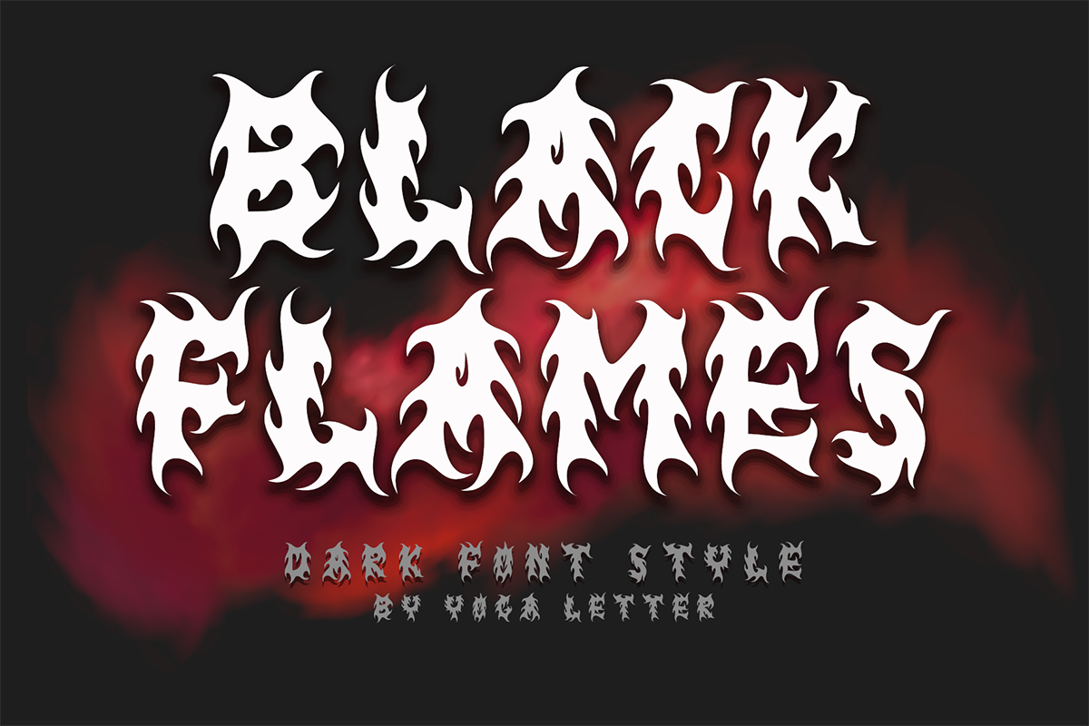 Black Flames - Display Font