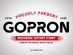 Gopron – Modern Sporty Font