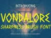 Vondalore Sharpness Brush Font