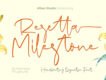 Resetta Milestone - Script Font